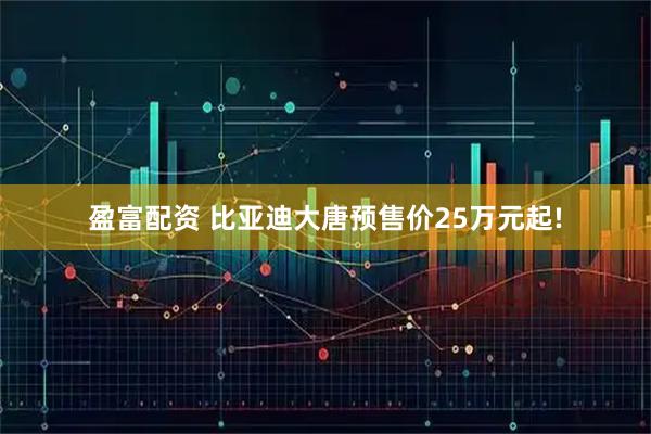 盈富配资 比亚迪大唐预售价25万元起!